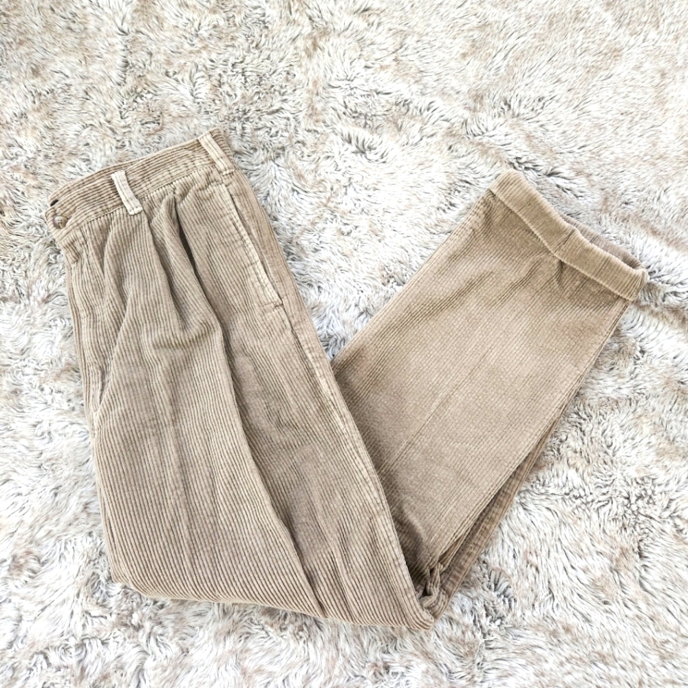 Bill Blass Vintage Men's‎ Corduroy Trouser Pants Mink Color Size 38W/32L